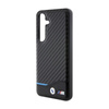 BMW Leather Carbon Blue Line - Etui Samsung Galaxy S24 (czarny)