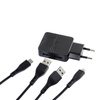Energizer HardCase - Kompaktní síťová nabíječka 2x USB-A + USB-C a kabel Micro USB (černá) doživotní záruka