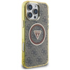Guess IML Metal Glitter 4G Circle Triangle MagSafe - Case for iPhone 16 Pro (brown)