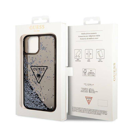 Guess GUHCP14MLFCTPK iPhone 14 Plus 6,7" czarny/black hardcase Liquid Glitter Palm Collection
