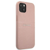 Guess Saffiano Metal Logo Stripes - étui pour iPhone 13 mini (rose)