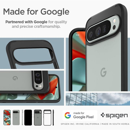 Spigen Ultra Hybrid - Étui pour Google Pixel 9 Pro XL (Noir mat)