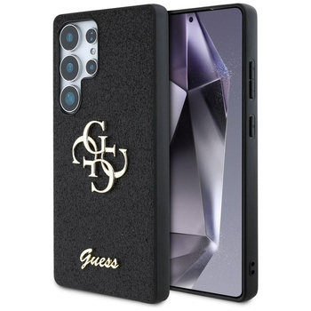 Guess Fixed Glitter Big 4G Metal Logo - Etui do Samsung Galaxy S25 Ultra (czarny)