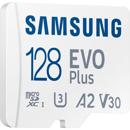 Samsung microSDXC EVO Plus - Karta pamięci 128 GB UHS-I / U3 A2 V30 z adapterem