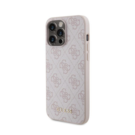 Guess 4G Metal Logo Gold - Tasche für iPhone 15 Pro Max (Pink)