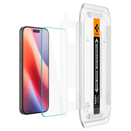 Spigen GLAS.TR EZ FIT Privacy - Verre trempé avec filtre de confidentialité pour iPhone 16 Pro Max