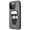 Karl Lagerfeld Saffiano Ikonik Patch - Coque iPhone 13 Pro (argent)