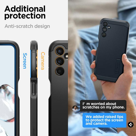Spigen Tough Armor - Gehäuse für Samsung Galaxy A14 4G / LTE (Schwarz)