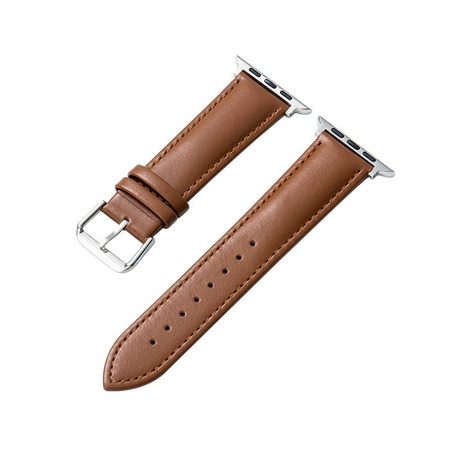 Crong Noble Band - Genuine Leather Strap for Apple Watch 38/40/41/42 mm (Mocha)
