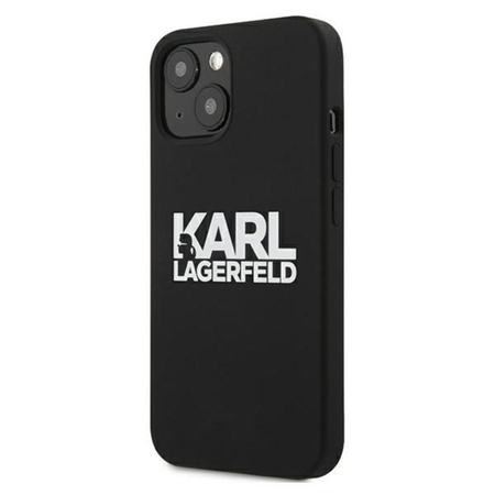 Karl Lagerfeld Silicone Stack Logo - pouzdro pro iPhone 13 mini (černé)