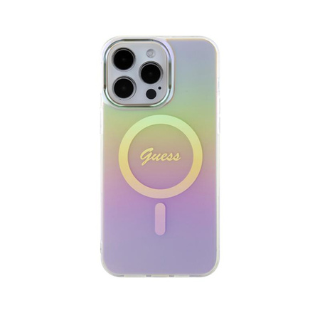Guess IML Iridescent MagSafe - Tasche für iPhone 15 Pro (rosa)
