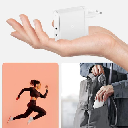 Spigen ArcStation Pro GaN-1402 - 2x USB-C síťová nabíječka 140W (Bílá)