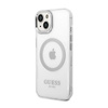 Guess Metal Outline MagSafe - iPhone 14 Case (clear / silver)