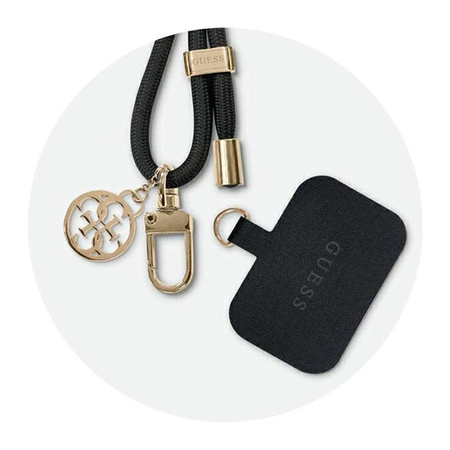 Guess CBDY Cord - univerzální řemínek na telefon (černý)