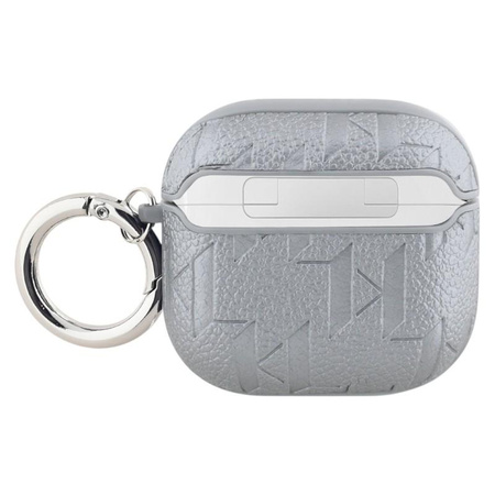 Karl Lagerfeld Monogram Karl & Choupette Head - Etui AirPods 4 (srebrny)