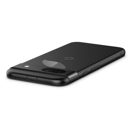 Spigen Optik.TR EZ Fit kamera objektívvédő 2-Pack - Objektívvédő üveg Google Pixel 8A (2 db) (fekete)