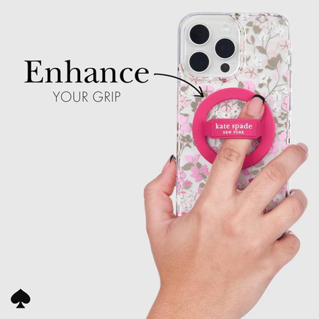 Kate Spade New York Magnetický úchyt na smyčku - MagSafe držák na prst (Pom Pom Pink)