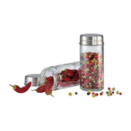 Küchenprofi - Glass and stainless steel spice jar 9.3x4 cm
