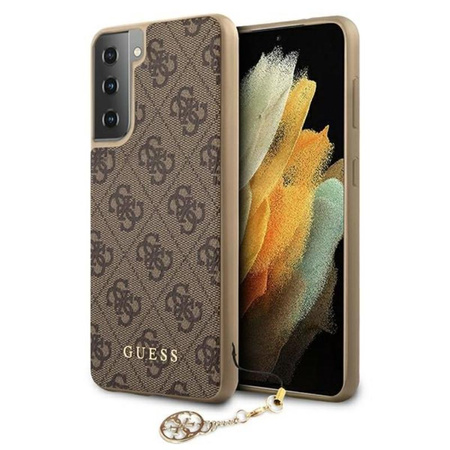 Guess 4G Charms Collection - Samsung Galaxy S21+ tok (barna)