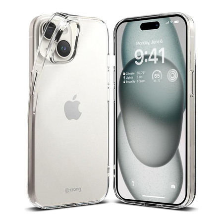 Crong Crystal Slim tok - iPhone 15 tok (átlátszó)
