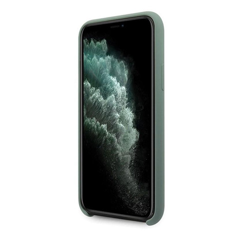 Guess Silicone 4G Tone to Tone - Coque iPhone 11 Pro Max (kaki)