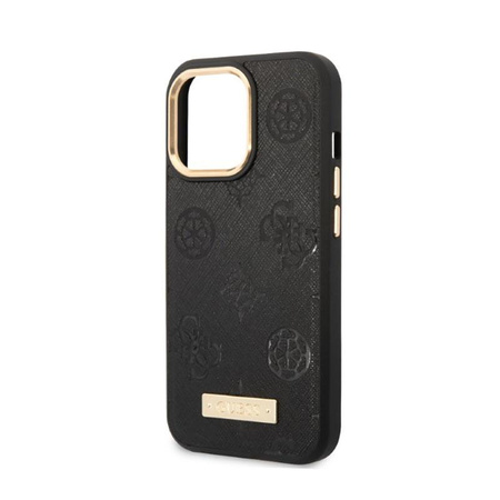 Guess Peony Logo Plate MagSafe - iPhone 13 Pro Max tok (fekete)