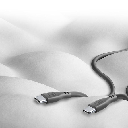 Cellularline Soft Cable - Câble USB-C vers USB-C 1,2 m (noir)