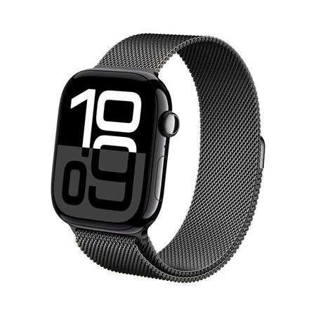 Crong Milano Steel - Pasek ze stali nierdzewnej do Apple Watch 38/40/41/42 mm (grafitowy)