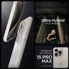 Spigen Ultra Hybrid - Coque pour iPhone 15 Pro (Titane naturel)