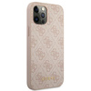 Guess 4G Metal Gold Logo – Etui iPhone 12 Pro Max (różowy)