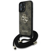 Guess 4G Big Logo Cord Strap Crossbody - Case for iPhone 16 Plus (brown)