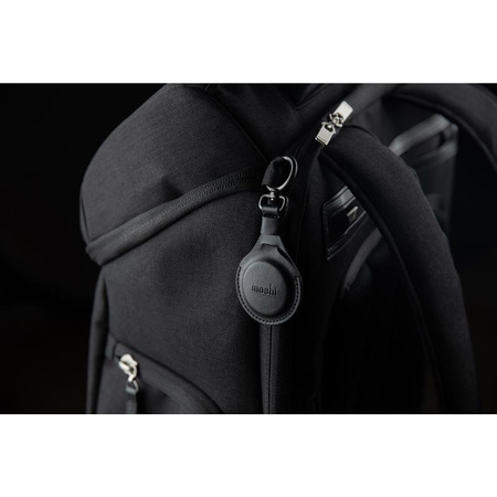 Klíčenka Moshi AirTag - Prémiová klíčenka pro Apple AirTag (Jet Black)