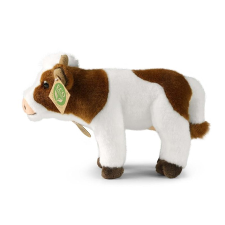 PURPLE COW Braunes Maskottchen, realistische Kuh, weich, ECO 23cm