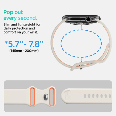 Spigen Nano Pop - Strap for Apple Watch 44/45/46/49 mm (Orange Beige)