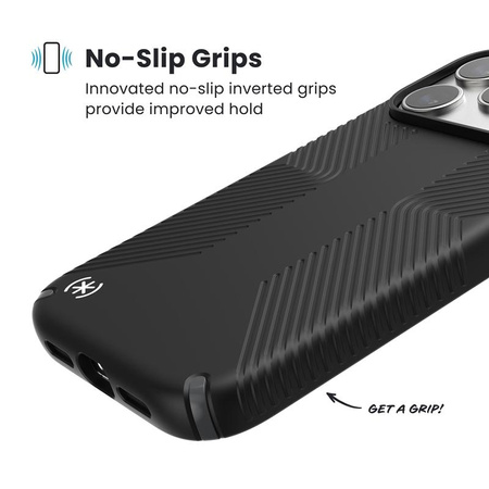 Speck Presidio2 Grip MagSafe - iPhone 17 Pro Max Case (Black / Slate Grey / White)