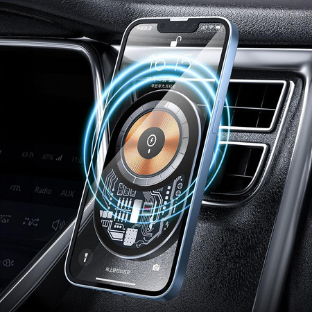 WEKOME WP-U202 Vanguard Series - Magnetic car mount with 15W MagSafe wireless charging (Black)