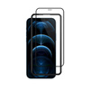 Crong 3D Armour Glass antibactérien - Verre trempé 9H pour iPhone 12 / iPhone 12 Pro plein écran + cadre d'installation