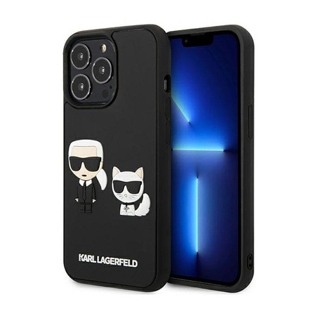 Karl Lagerfeld Ikonik 3D Karl & Choupette - iPhone 13 Pro Max tok (fekete)