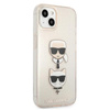 Karl Lagerfeld Glitter Karl & Choupette Head - Etui iPhone 13 (złoty)