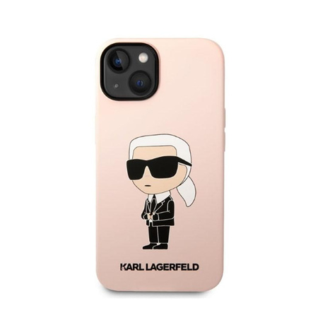 Karl Lagerfeld Silicone NFT Ikonik MagSafe - pouzdro pro iPhone 14 Plus (růžové)