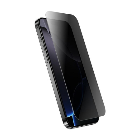 Crong Privacy 3D Armour Glass - Tvrzené sklo pro iPhone 16e / iPhone 14 / iPhone 13 / iPhone 13 Pro