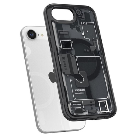 Spigen Ultra Hybrid MagSafe - étui pour iPhone 16e (Zero One Black)