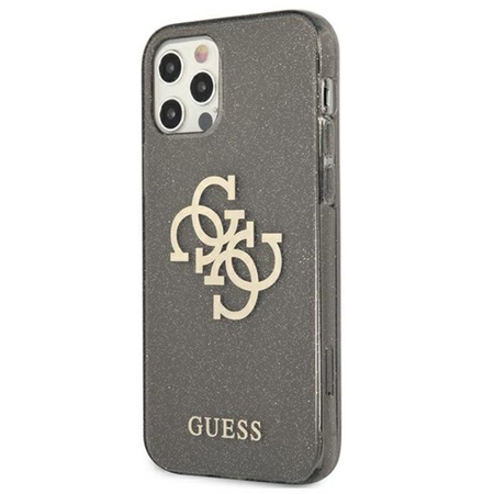 Guess Glitter 4G Big Logo - iPhone 12 / iPhone 12 Pro Case (black)