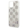 Karl Lagerfeld Monogram Liquid Glitter - Case for iPhone 14 Plus (Silver)