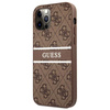 Guess 4G Printed Stripe - iPhone 12 Pro Max Tasche (braun)
