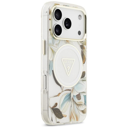 ETUI DO IPHONE 17 PRO MAX do MAGSAFE GUESS KWIATY ORYGINALNE ELEGANCKIE