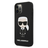 Karl Lagerfeld Fullbody Silicone Iconic - pouzdro pro iPhone 12 / 12 Pro (černé)
