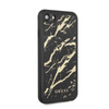 Guess Marble Glass Gold Glitter - pouzdro pro iPhone SE 2020 / 8 / 7 (černé)