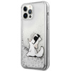Karl Lagerfeld Liquid Glitter Choupette Fun - iPhone iPhone 12 / iPhone 12 Pro Case (silver)