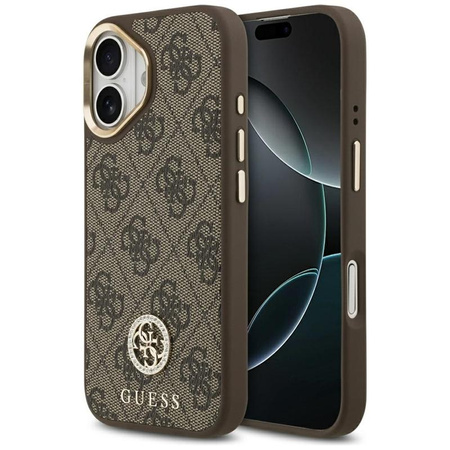 Guess 4G Strass Logo MagSafe - Hülle iPhone 17 (Braun)